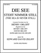 Die see steht nimmer still (The Sea Is Never Still) SATB choral sheet music cover